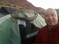 Camping Outside My Tent In The Morning